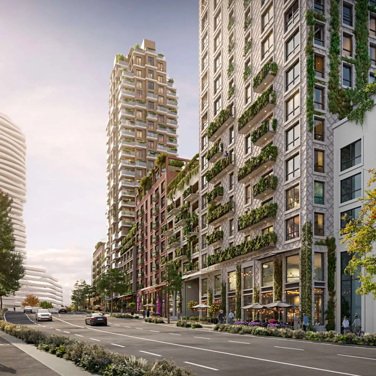 Nacka Forum får en naturban siluett